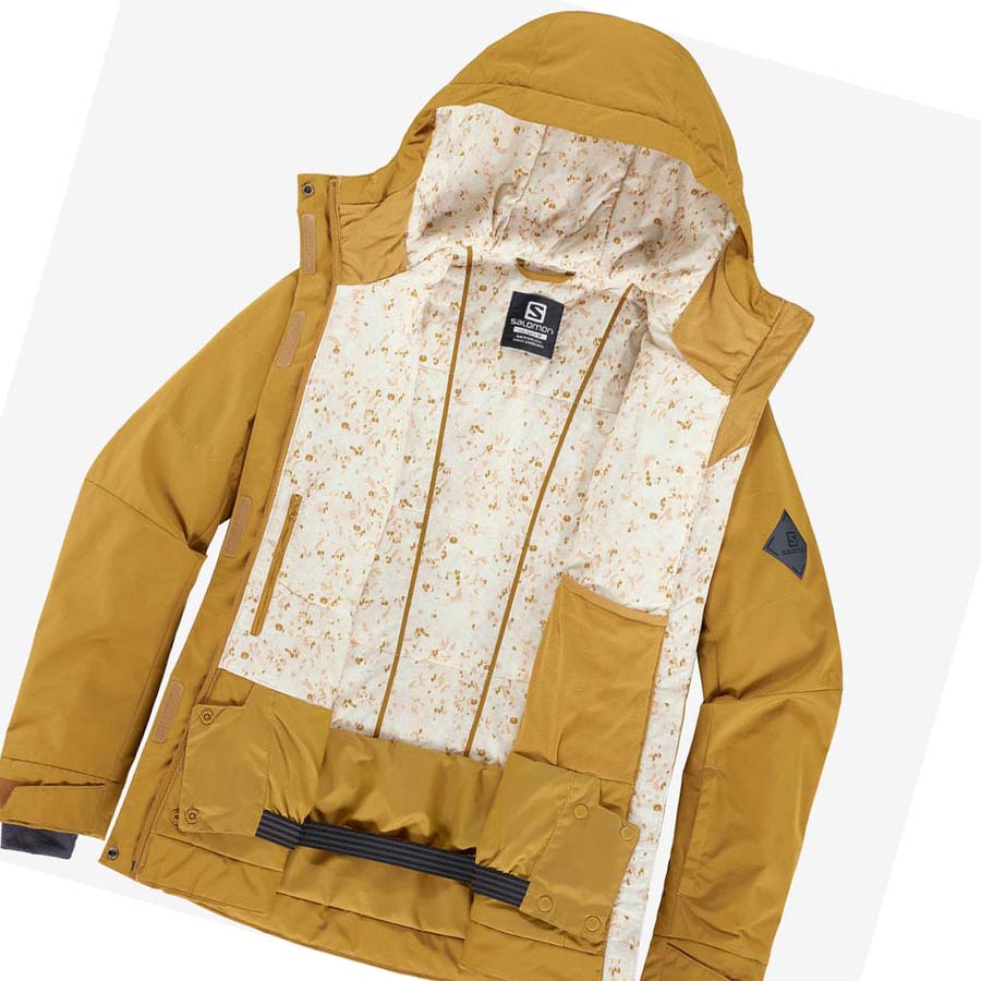 Chaquetas De Esquí Salomon SNOW REBEL Mujer Amarillos | MX 2429JPQ